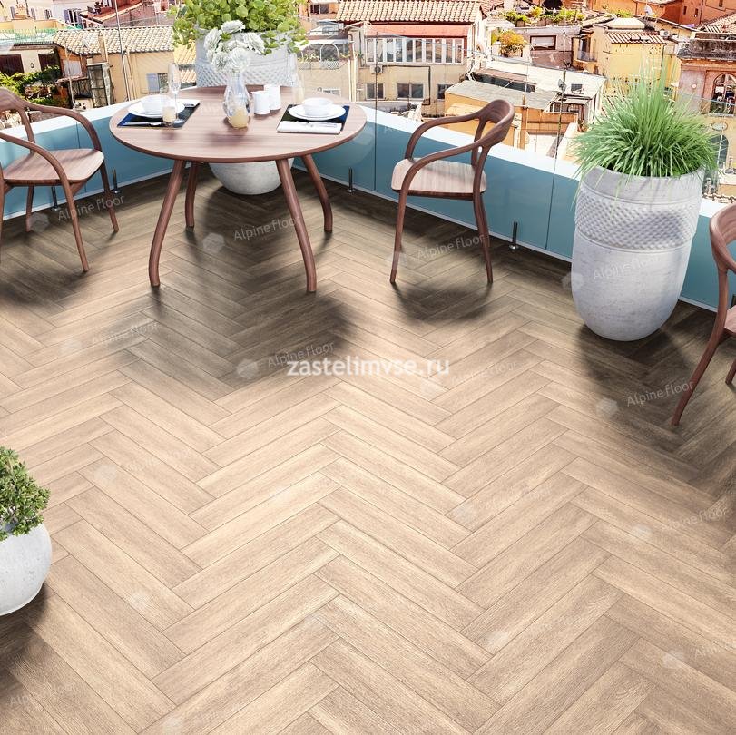 Кварцвиниловый ламинат AlpineFloor Light Parquet Макадамия ECO 13-10