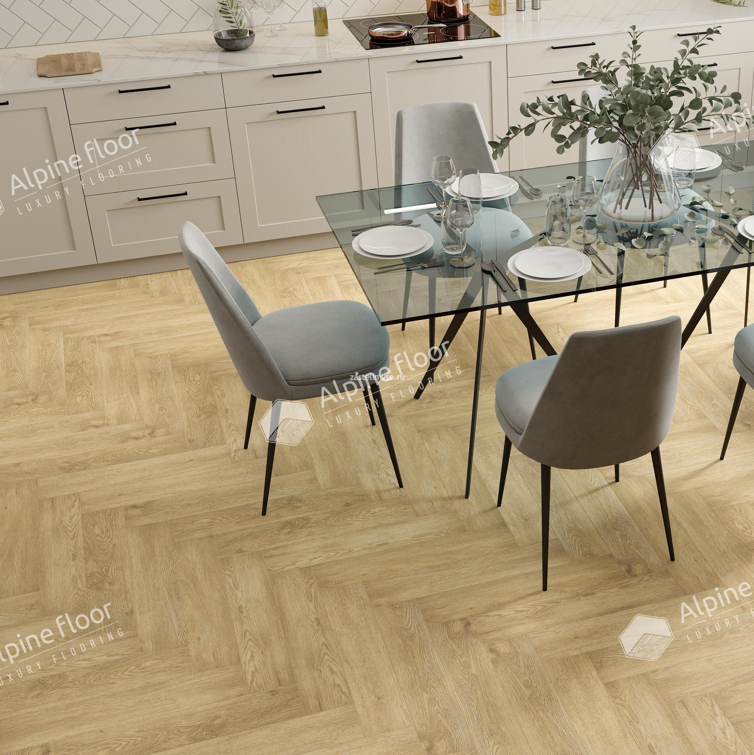 Кварцвиниловый ламинат AlpineFloor Parquet Premium Дуб Ваниль Селект ECO 19-3
