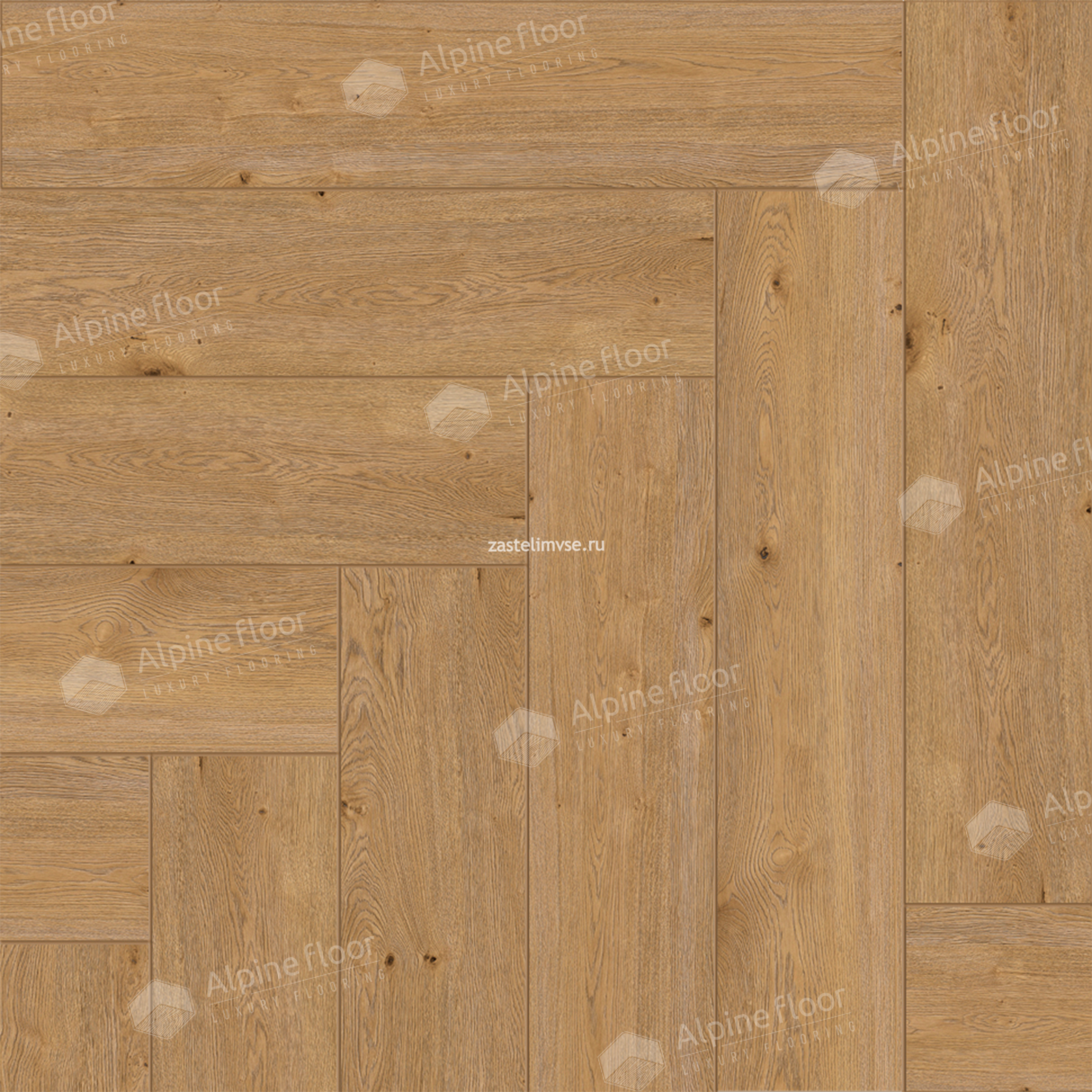Клеевая LVT плитка AlpineFloor Parquet LVT Дуб Хатиса ECO 16-27