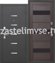 Дверь металлическая 75 мм Гарда Муар Царга Темный Кипарис 860мм