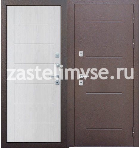 Дверь металлическая 11см ИЗОТЕРМА Медный антик Астана Милки 960мм