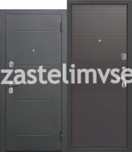 Дверь металлическая 75 мм Гарда Серебро Темный Кипарис 860мм