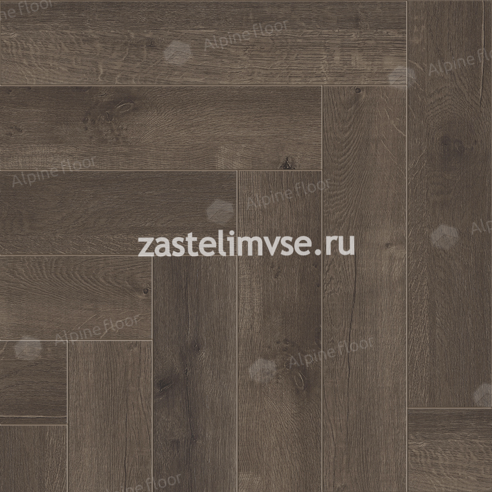 Клеевая LVT плитка AlpineFloor Parquet LVT Дуб Антарес ECO 16-19