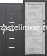 Дверь металлическая 7,5 Гарда Серебро Бетон снежный царга 860мм