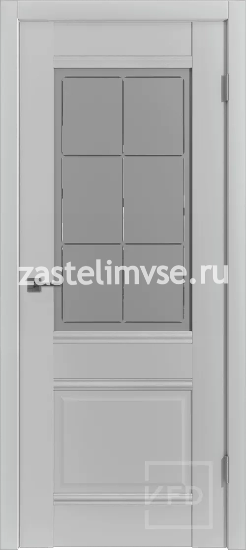 Дверь межкомнатная Эмалекс ЕС2 Серый Кристалл кросс - 600мм