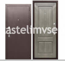 Дверь металлическая Тайга 9 см Серый Клен 960мм