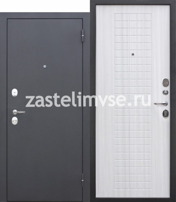 Дверь металлическая Гарда Муар Белый Ясень 860мм